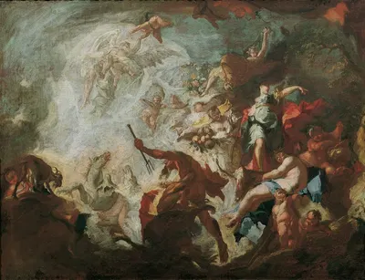 Allegorie des Goldenen Zeitalters by Франц Антон Маульберц, 1750-1755 — digital art print download
