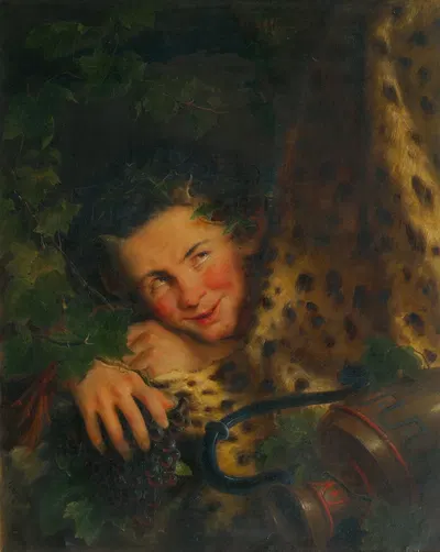 Satyr (Bacchant) by Фридрих Шильхер, 1840 — digital art print download