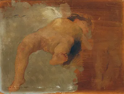 Liegender Putto by Габриэль Ферье, 1891 — digital art print download
