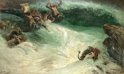 Naiades et Centaures dans les Vagues by Жорж Жюль Виктор Клерен — digital art print download