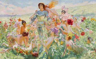 Le Chevalier aux Fleurs by Жорж Антуан Рошегросс — digital art print download