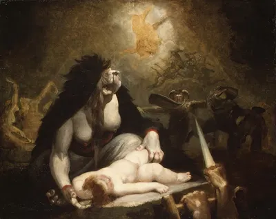 The Night-Hag Visiting Lapland Witches by Генри Фюссли, 1796 — digital art print download