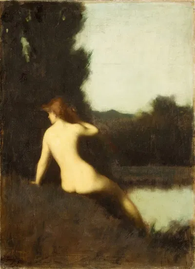 A Bather (Echo) by Jean-Jacques Henner, 1881 — digital art print download