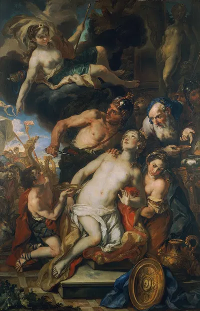 Die Opferung Iphigeniens by Johann Michael Rottmayr, 1690-1691 — digital art print download