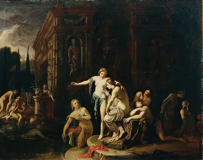 Diana und Kallisto im Bade by Johann von Spillenberger — digital art print download
