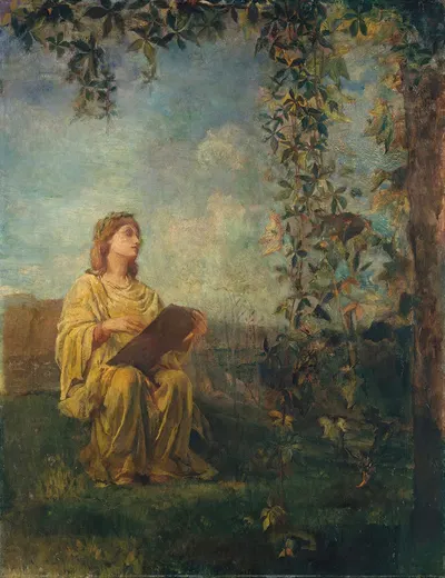 The Muse of Painting by John La Farge, 1870 — digital art print download
