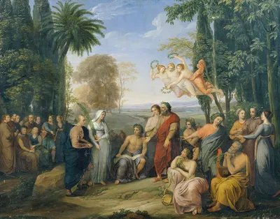 Klopstock unter den Dichtern im Elysium by Йозеф Абель, 1803-1807 — digital art print download