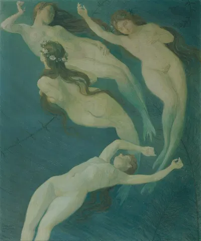Wassernixen by Йозеф Вавра, 1920 — digital art print download