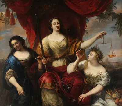 Justice (or Prudence, Justice, and Peace) by Юрген Овенс, 1662 — digital art print download