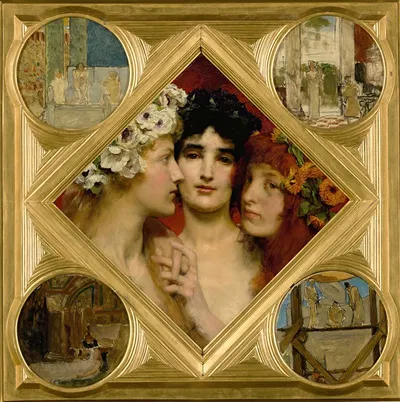 The three graces by Лоуренс Альма-Тадема — digital art print download