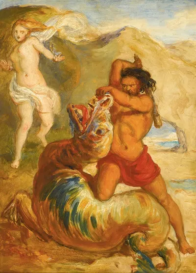 Perseus saving Andromeda by Sir John Everett Millais — digital art print download