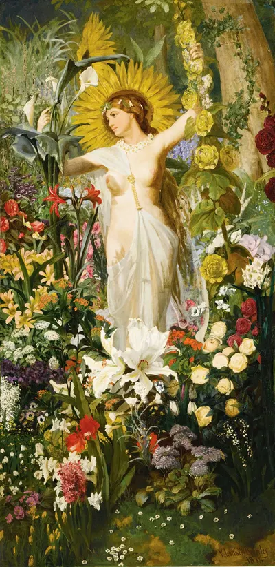 Flora by Valentine Walter Bromley, 1874 — digital art print download