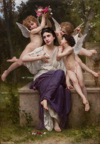 Dream of Spring (Rêve de printemps) by Уильям Бугеро, 1901 — digital art print download