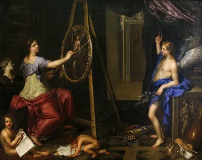 Allegory of Painting by Charles Alphonse Du Fresnoy — digital art print download