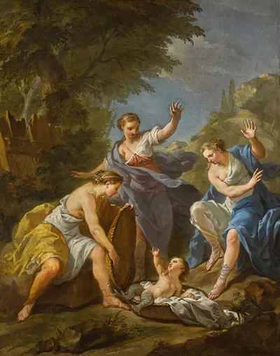 The Daughters Of Cecrops Discovering Erichthonius by Этьен Жеора — digital art print download