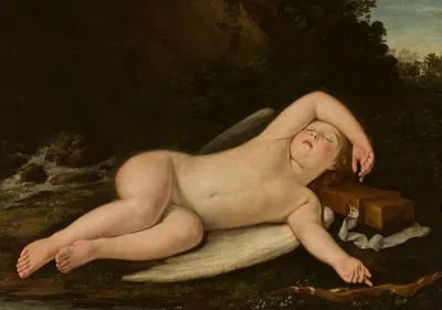 Sleeping Eros by Francesco Albani — digital art print download
