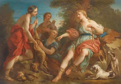 Diana Returning From The Hunt by Франсуа Лемойн — digital art print download