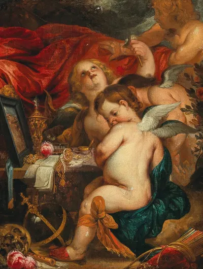 A Vanitas with putti by Frans Wouters — digital art print download