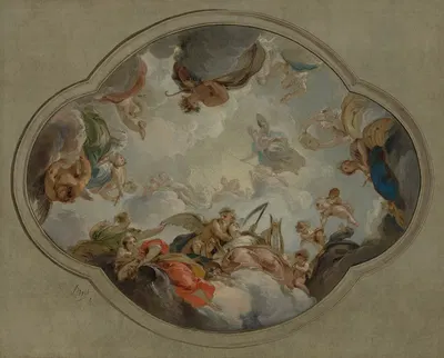 Allegory of the Arts by Якоб де Вит, 1742 — digital art print download
