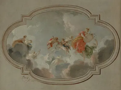 Flora and Zephyr by Якоб де Вит, 1743 — digital art print download