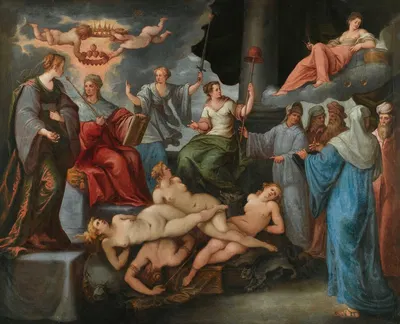Triumph Of The Virtues Over The Vices by Pauwels Franck — digital art print download