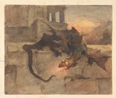 Dragon by Witold Pruszkowski, 1896 — digital art print download