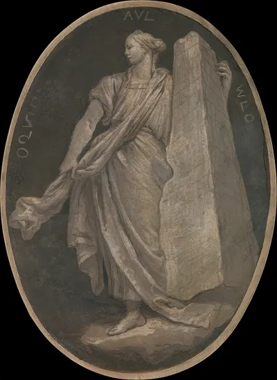 Allegorical Figure Representing Fortitude by workshop of Giovanni Battista Tiepolo, 1760 — digital art print download