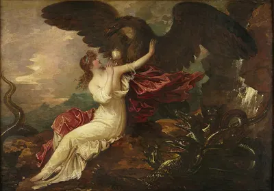 Eagle bringing cup to Psyche by Benjamin West — digital art print download