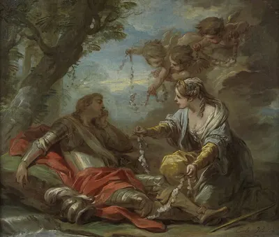 Rinaldo and Armida by Charles-André van Loo — digital art print download