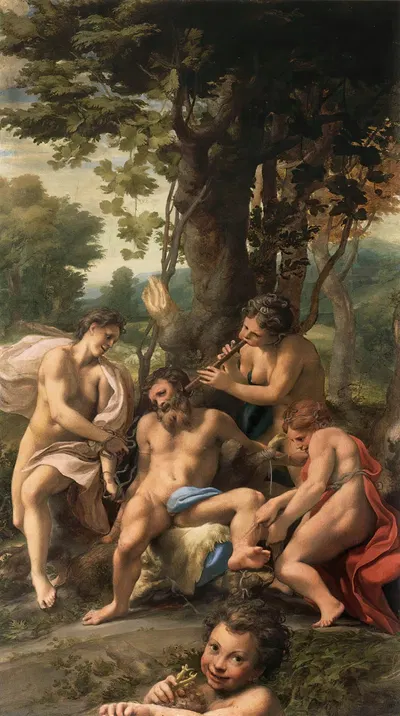 Allegory of Vices by Корреджо, 1525-1530 — digital art print download