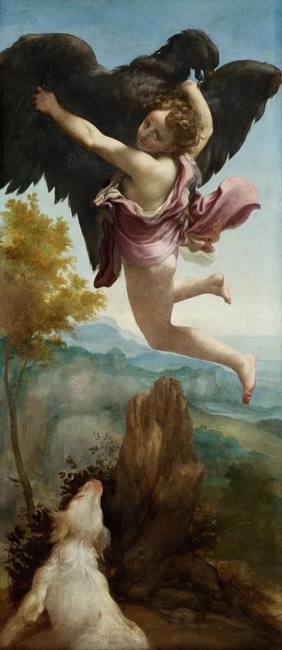 The Abduction of Ganymede by Корреджо, 1520 - 1540 — digital art print download