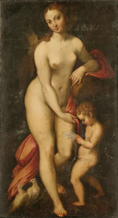 Venus and Cupid by Корреджо — digital art print download
