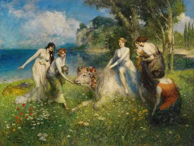 Europa auf dem Stier by Ferdinand Leeke — digital art print download
