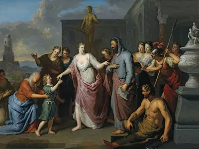 Olympia Presenting The Young Alexander The Great To Aristotle by Жерар Хоэт — digital art print download