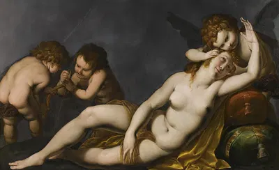 Venus And Cupids by Giulio Cesare Procaccini — digital art print download