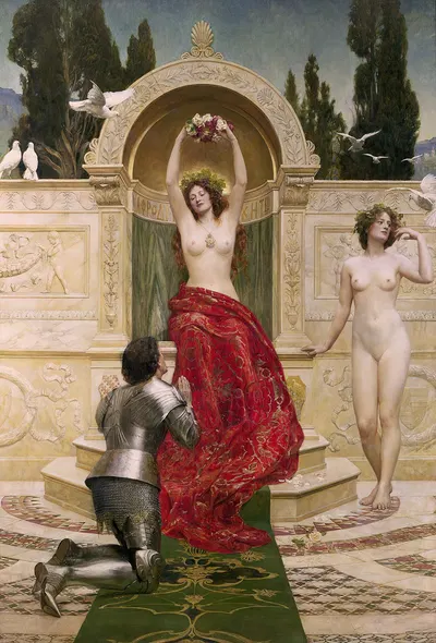 Tannhäuser en el Venusberg by John Collier, 1901 — digital art print download