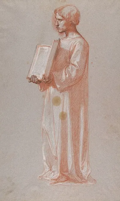 Acolyte with Open Book by Исидор Пильс — digital art print download