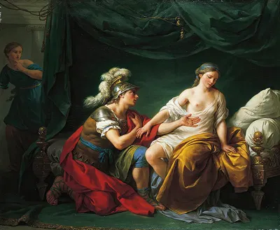Alcibiades on his Knees Before his Mistress by Louis-Jean-François Lagrenée — digital art print download