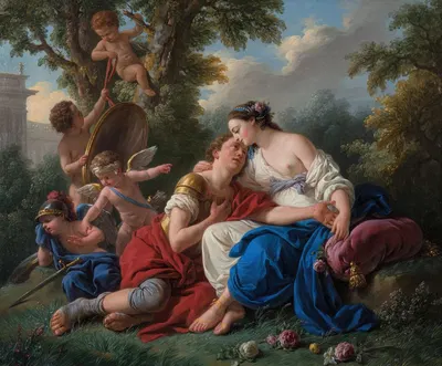Renaud et Armide by Louis-Jean-François Lagrenée, 1766 — digital art print download