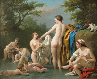 Venus and Nymphs Bathing by Louis-Jean-François Lagrenée, 1776 — digital art print download