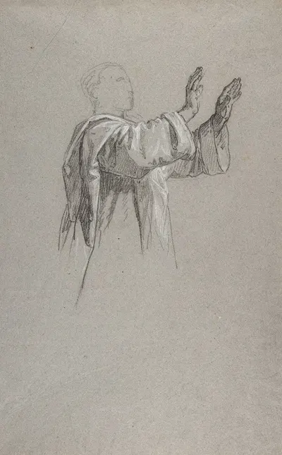 Cleric with Raised Arms by Исидор Пильс — digital art print download