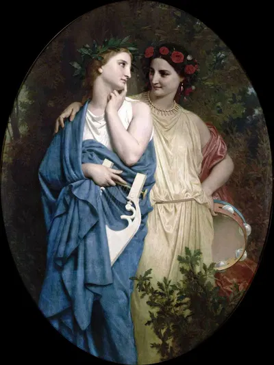 Philomela and Procne by Уильям Бугеро, 1861 — digital art print download