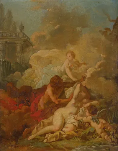 Mythological Scene by Последователь Франсуа Буше — digital art print download