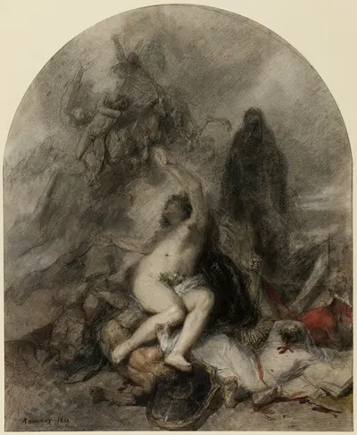 Allegory of War by Clément-Auguste Andrieux, 1860 — digital art print download
