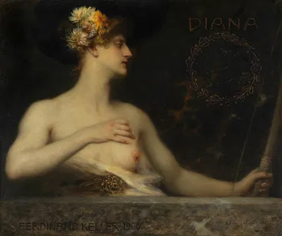 Diana by Ferdinand Keller, 1906 — digital art print download