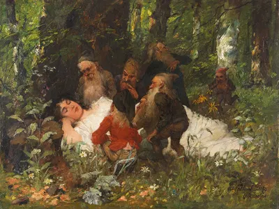 Schneewittchen by Фердинанд Лике, 1890 — digital art print download