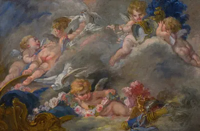 Putti by Последователь Франсуа Буше — digital art print download
