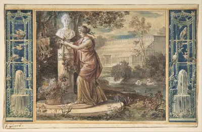 An Allegory of Empress Josephine as Patroness of the Gardens at Malmaison by François Gérard — digital art print download