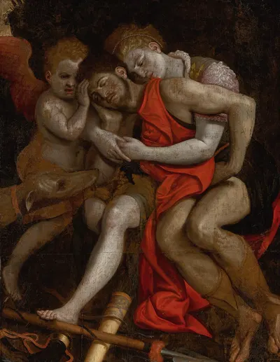 Venus Mourning The Death Of Adonis by Франс Флорис — digital art print download
