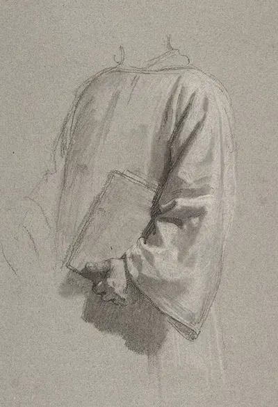 Drapery Study for a Cleric by Исидор Пильс — digital art print download